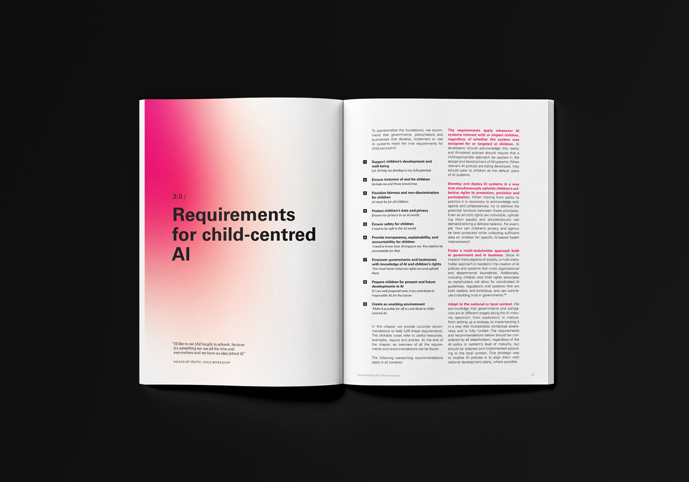 children collage Design for Good editorial gradients report design unicef United Nations ai artificial intelligence