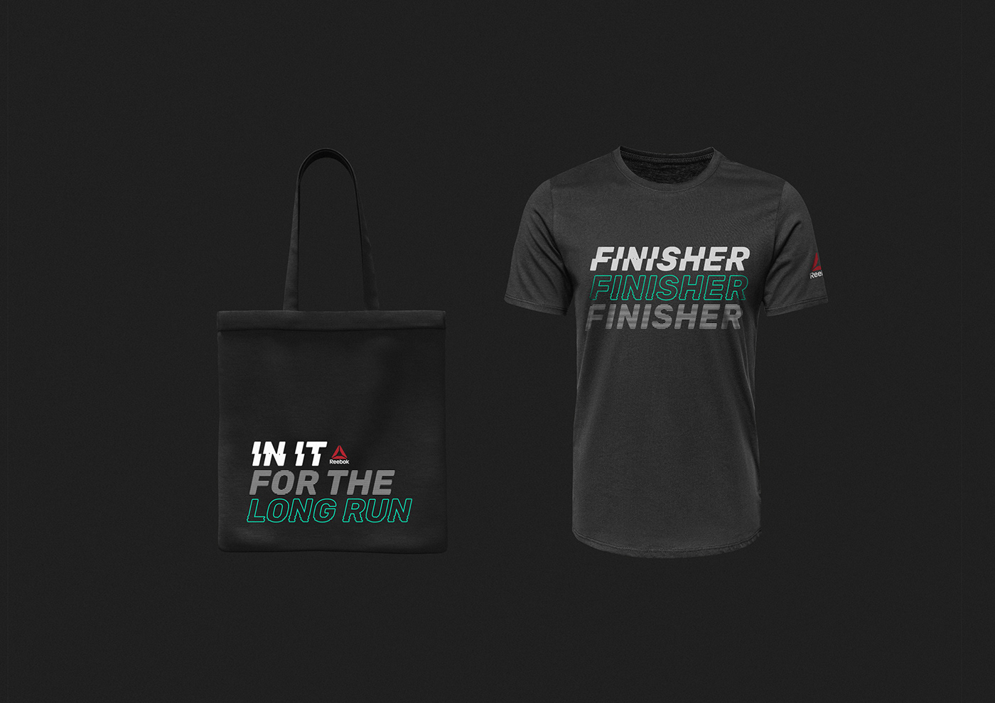 reebok race run sports Active neon dark futuristic Nike typography  