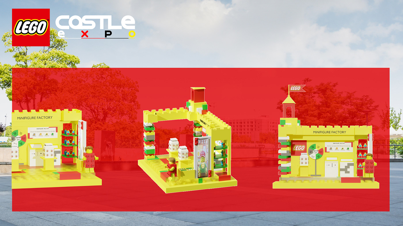 LEGO Legos legobricks Exhibition Design  Exhibition  Exhibition Booth industrial design  product design  3d modeling blender
