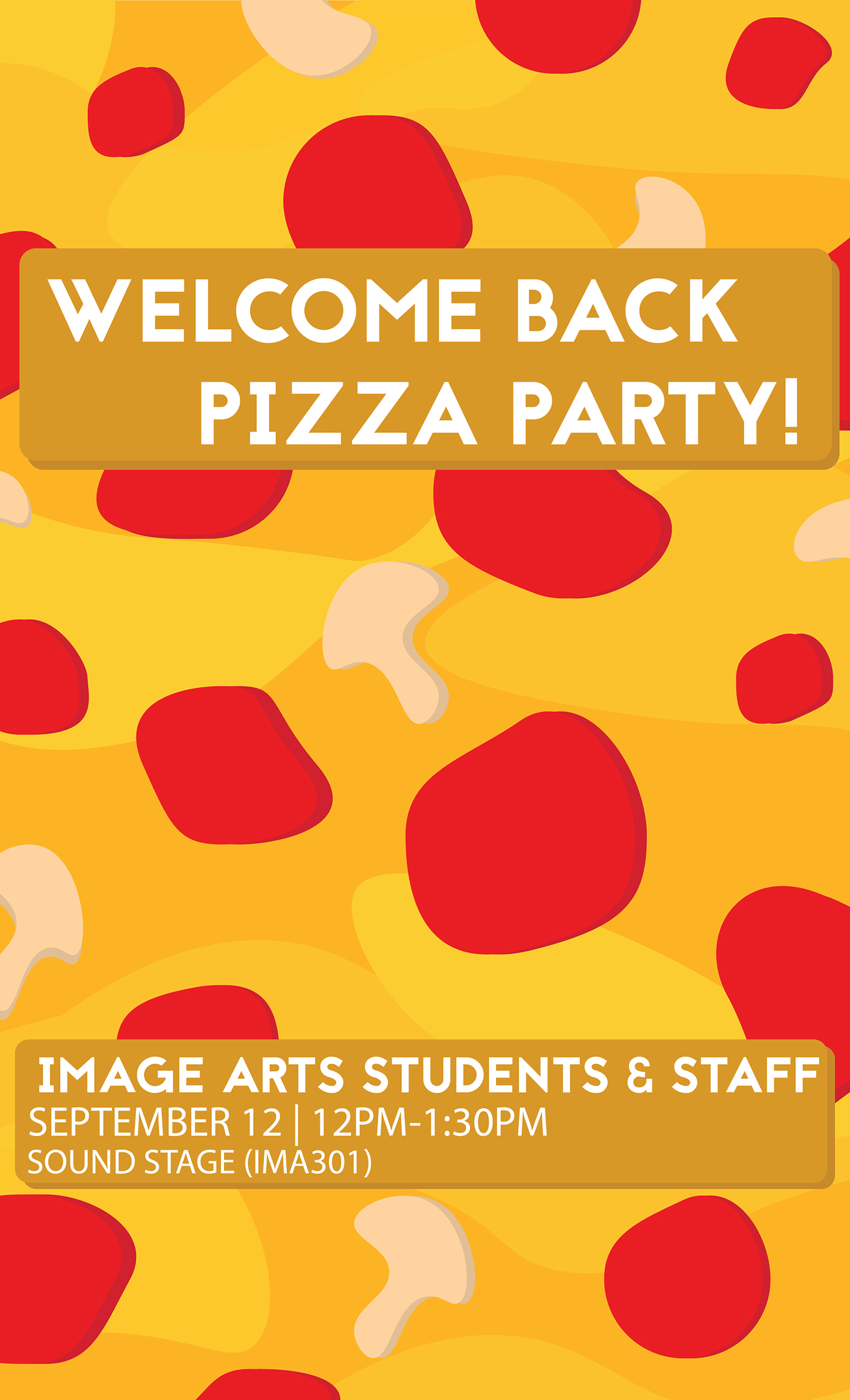 welcome back Pizza party image arts Ryerson University Jessica Song wallpaper