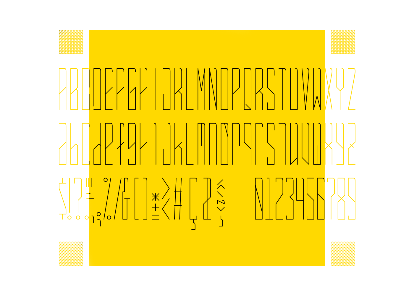 type Typeface font free fonts download luciana Zin zinartwork Layout yellow black