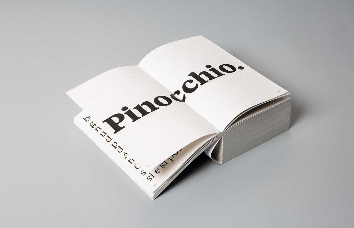 pinocchio editorial graphic book design typography   font cover isia ISIA Urbino
