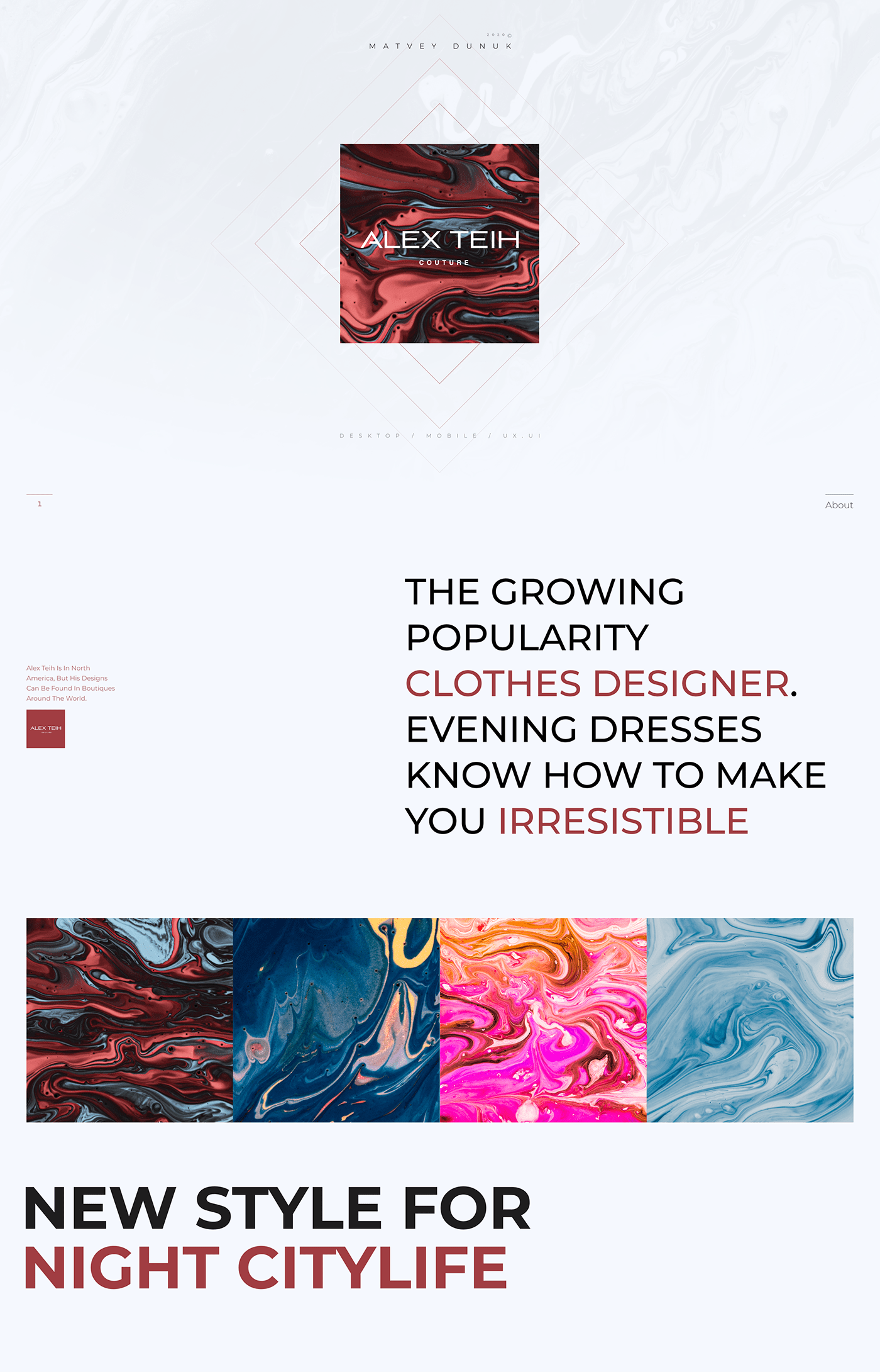 b&w clean Clothing Fashion  typography   UI ux uxui Web Webdesign
