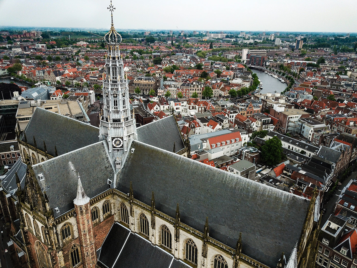 Haarlem Lisse Netherlands drone