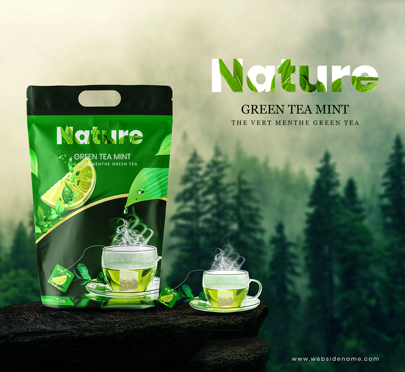 design packaging green Green Packaging green tea NATURE GREEN TEA nuture tea Packaging packaging tea photoshop tea packaging Tea Packaging tea packaging Tea