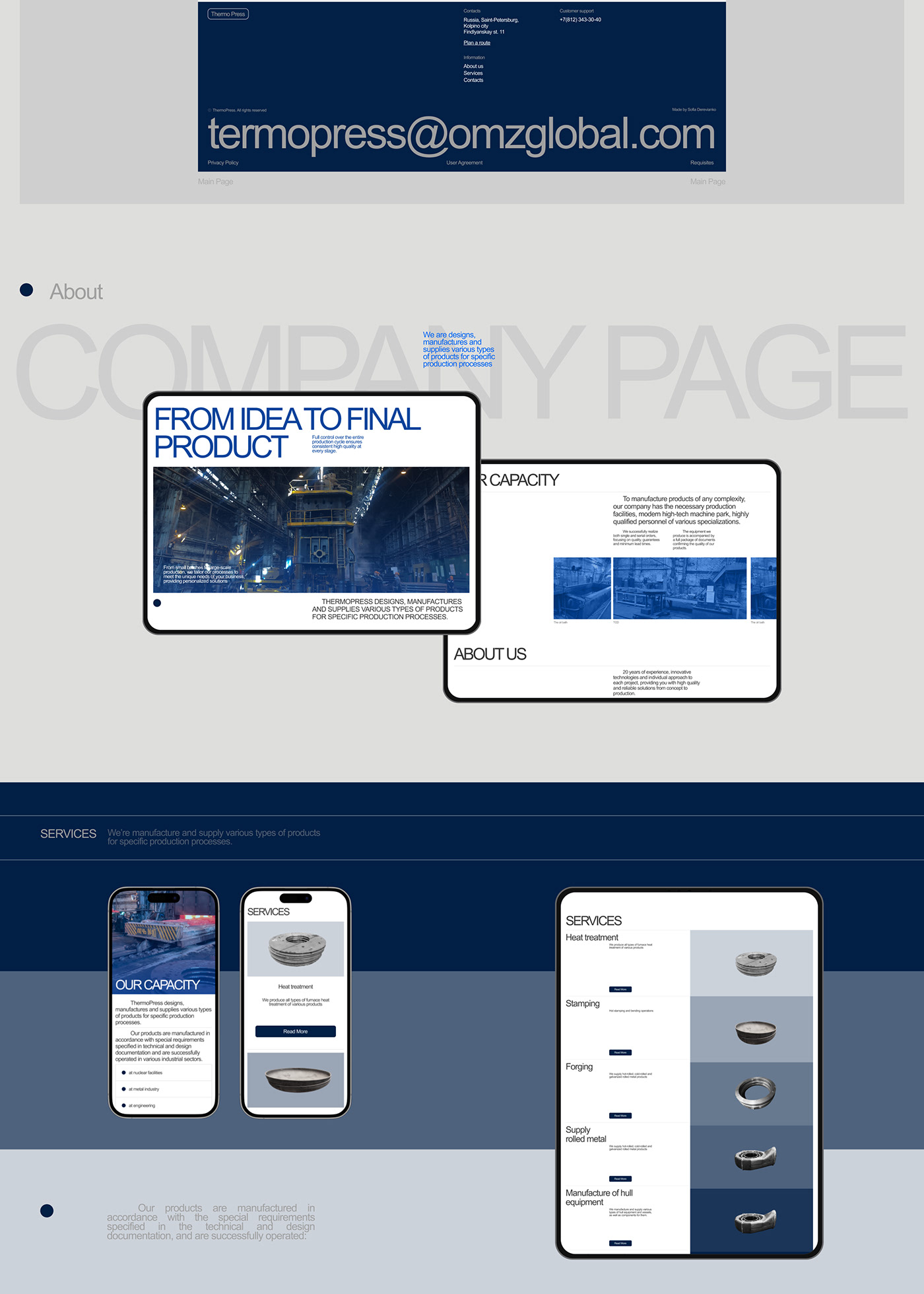 Web Design  UI/UX Website factory UI UX design Interface design Graphic Designer Website Design Metallurgy