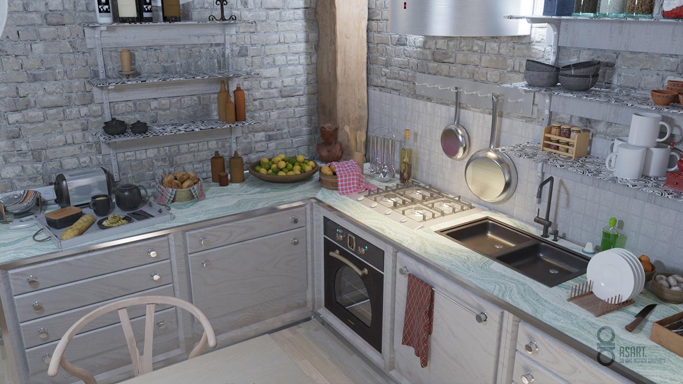 3d design 3d lighting 3d modeling architectural design archviz cg render cooking kitchen