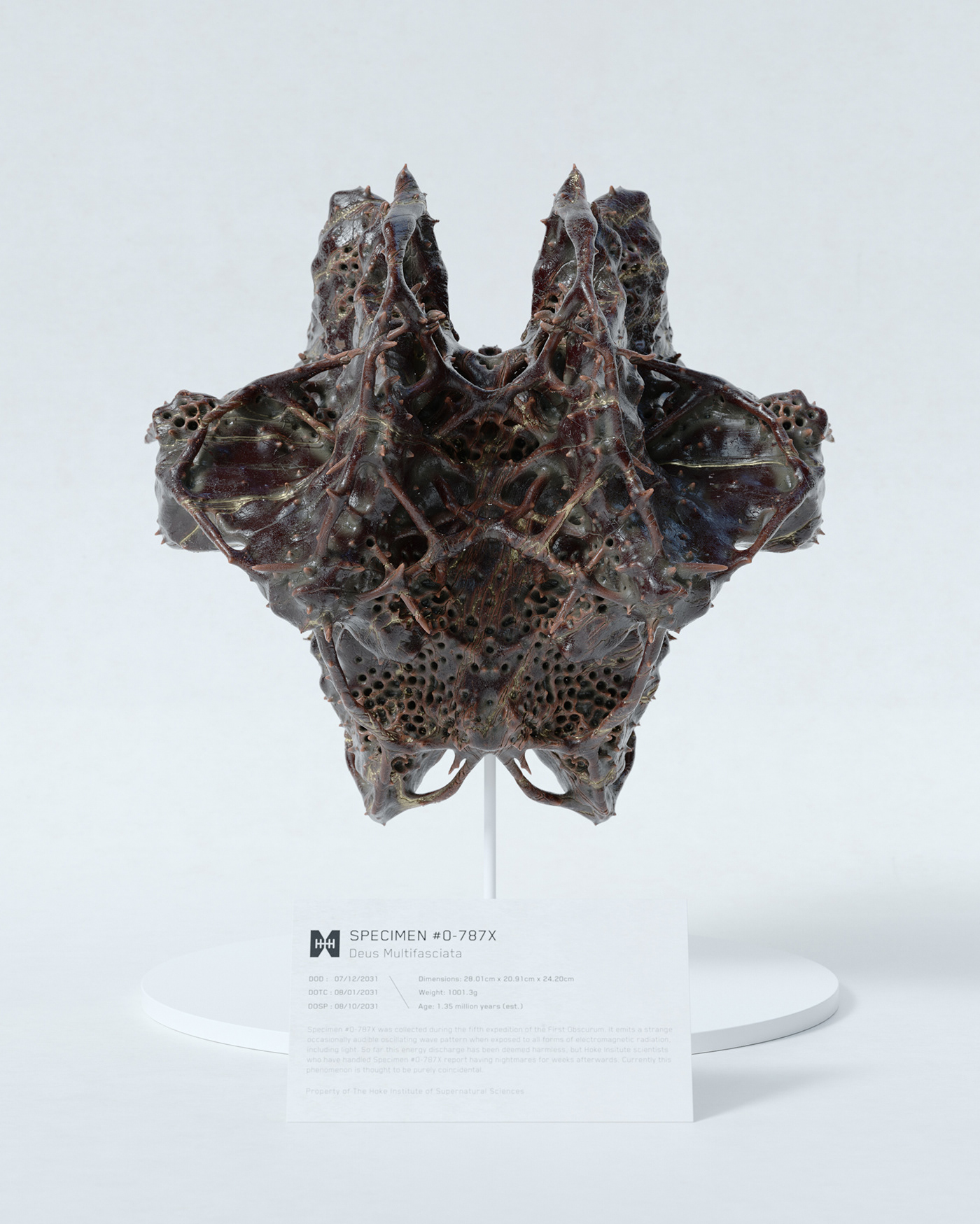 generative design Procedural HoudiniFX concept art 3D rendering abstract Scifi science fiction skull