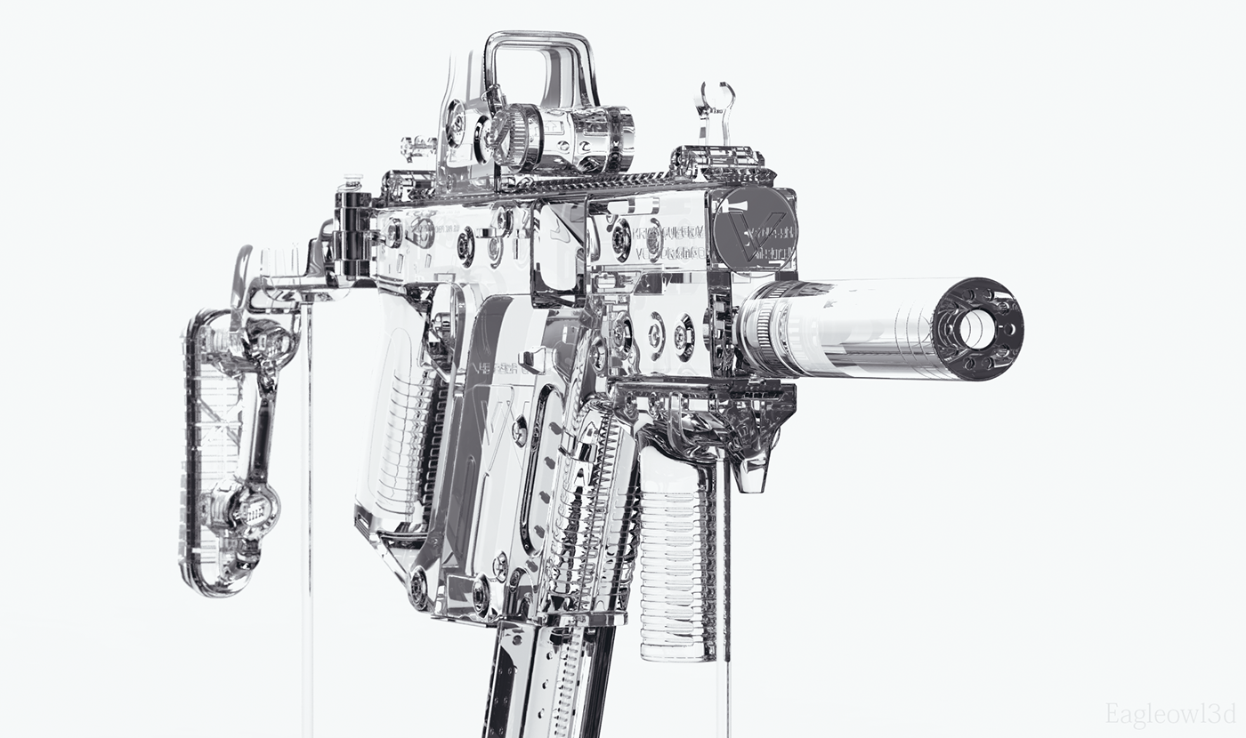 kriss vector SMG Gun rifle Weapon 3D 3dsmax PS keyshot digital
