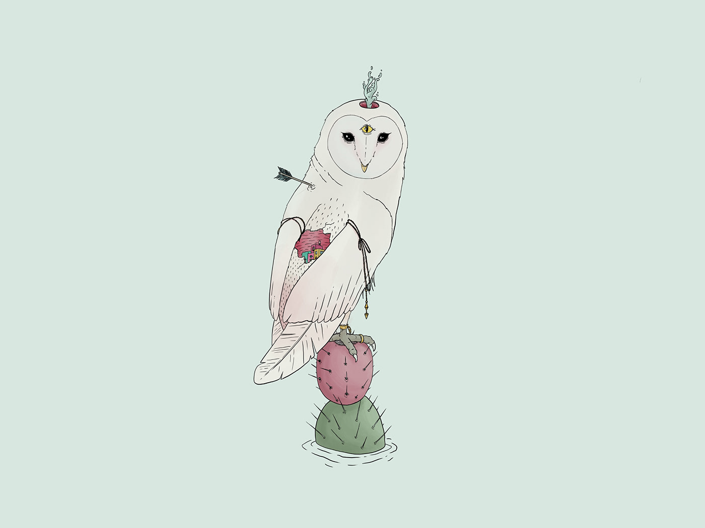 ILLUSTRATION  artwork paint mexico owl