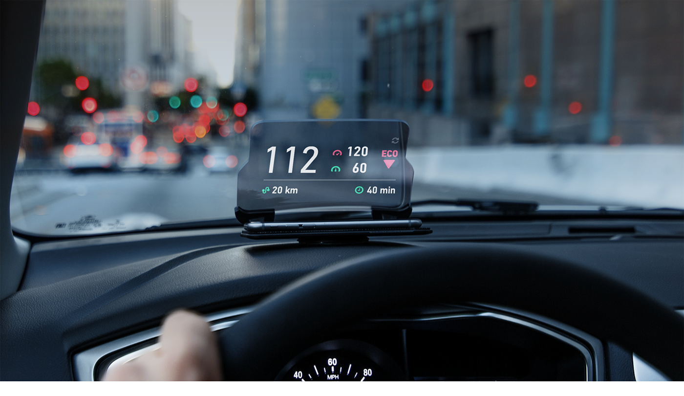 Huway glass car Display smartphone