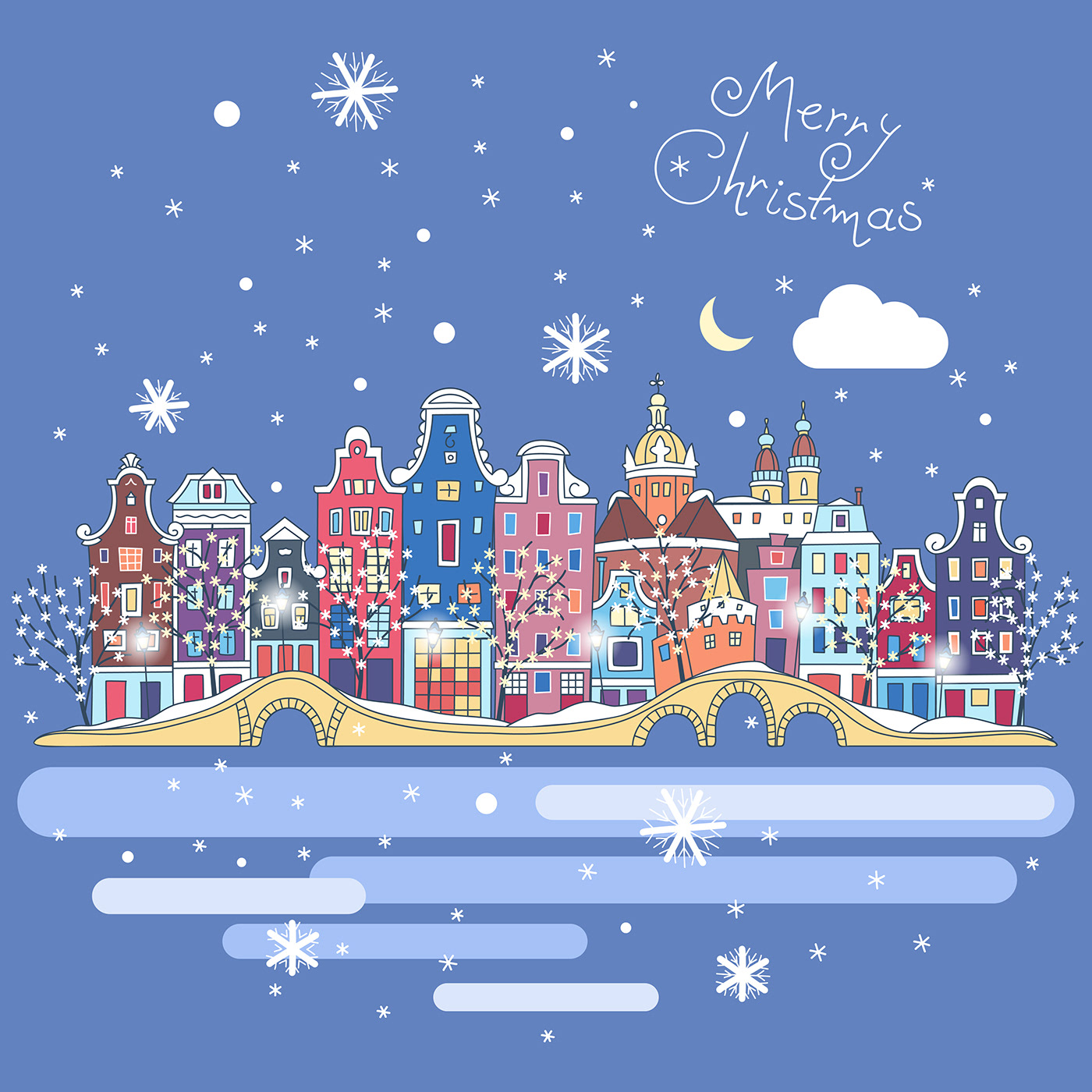 Christmas christmas card ILLUSTRATION  Digital Art  vector new year Merry Christmas xmas banner