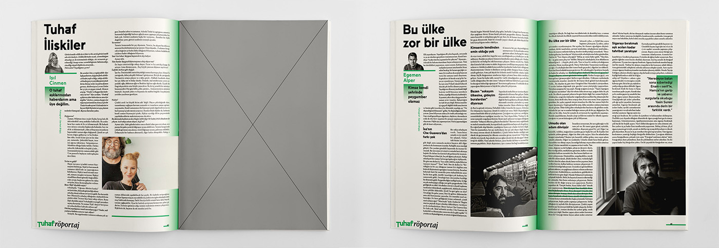 magazine design typography   tuhaf spread content cover gif gradient editorial