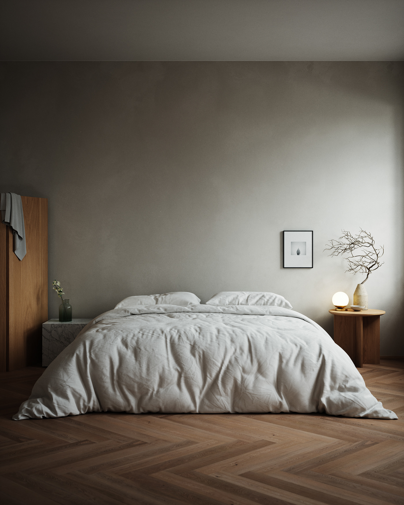 3D archviz bedroom CGI FStorm Interior modern photorealistic rendering visualization