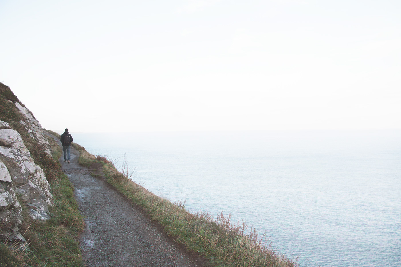 Howth Ireland Canon 7d photo journey Travel sea color Landscape cliffs hills digital Black&white fog