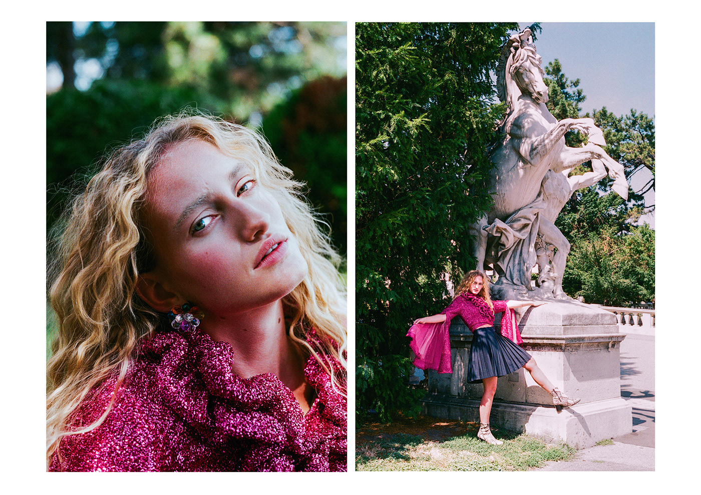 test editorial vienna agency model summer Analogue Film   minolta pink Fashion 