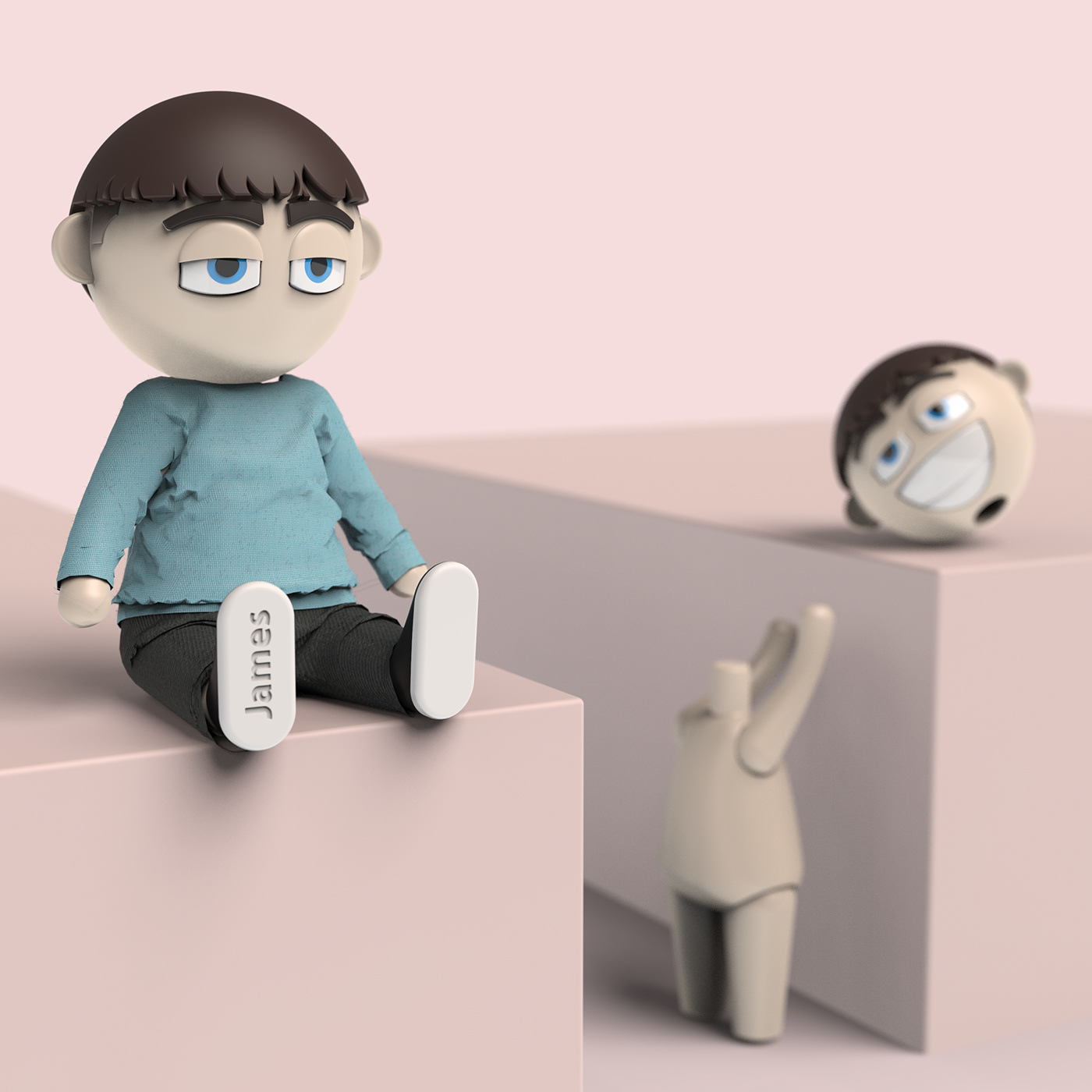 cartoon character Clothing designer doll figurine garment james rendering toy design 