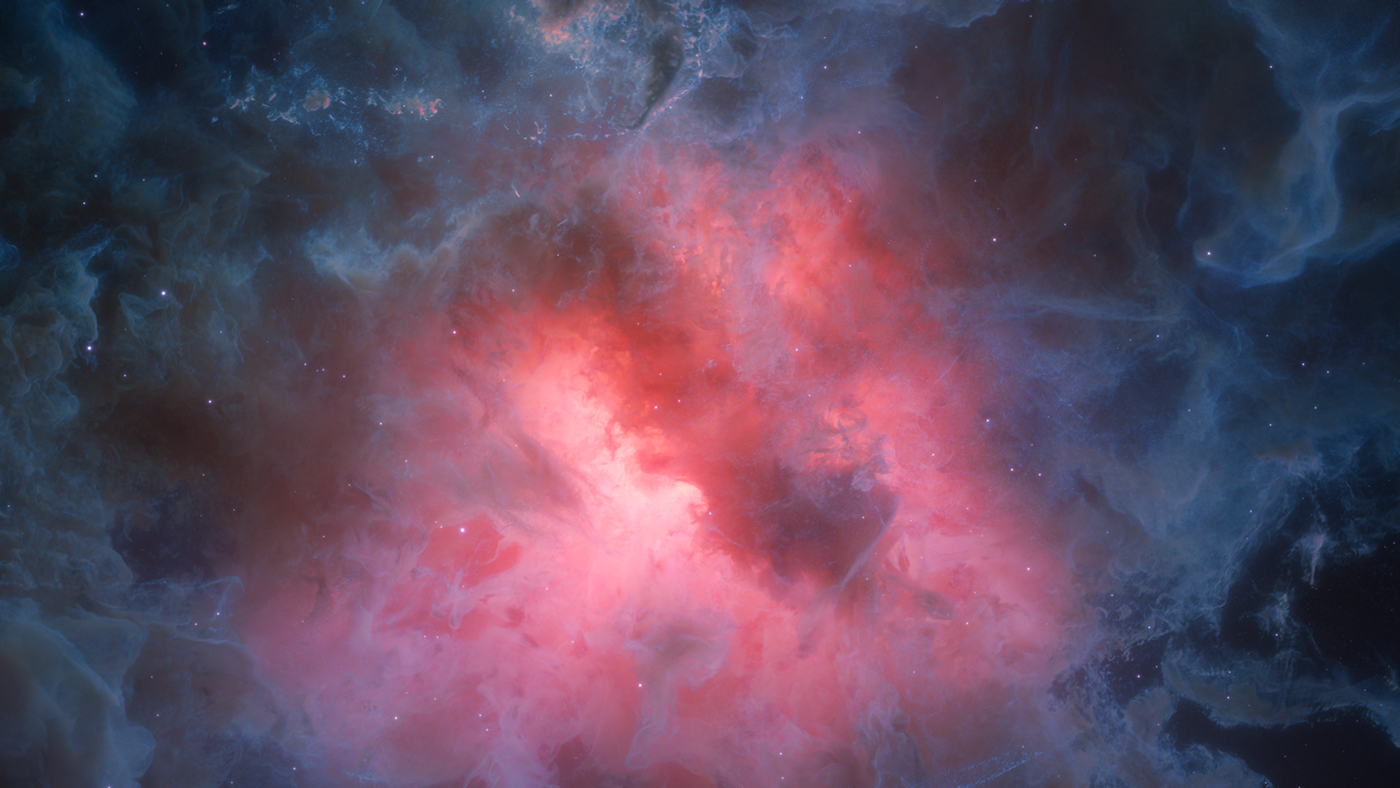 nebula cosmos universe particles formations salmonick atelier