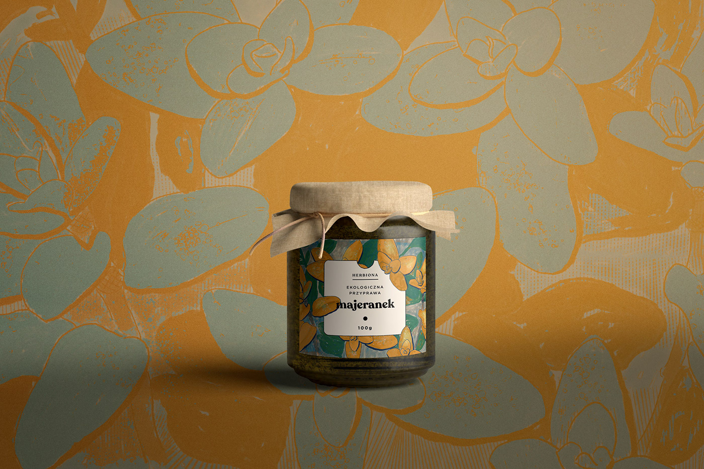 Adobe Portfolio Food  identity brand ilustration jar label Packaging product design  herbs