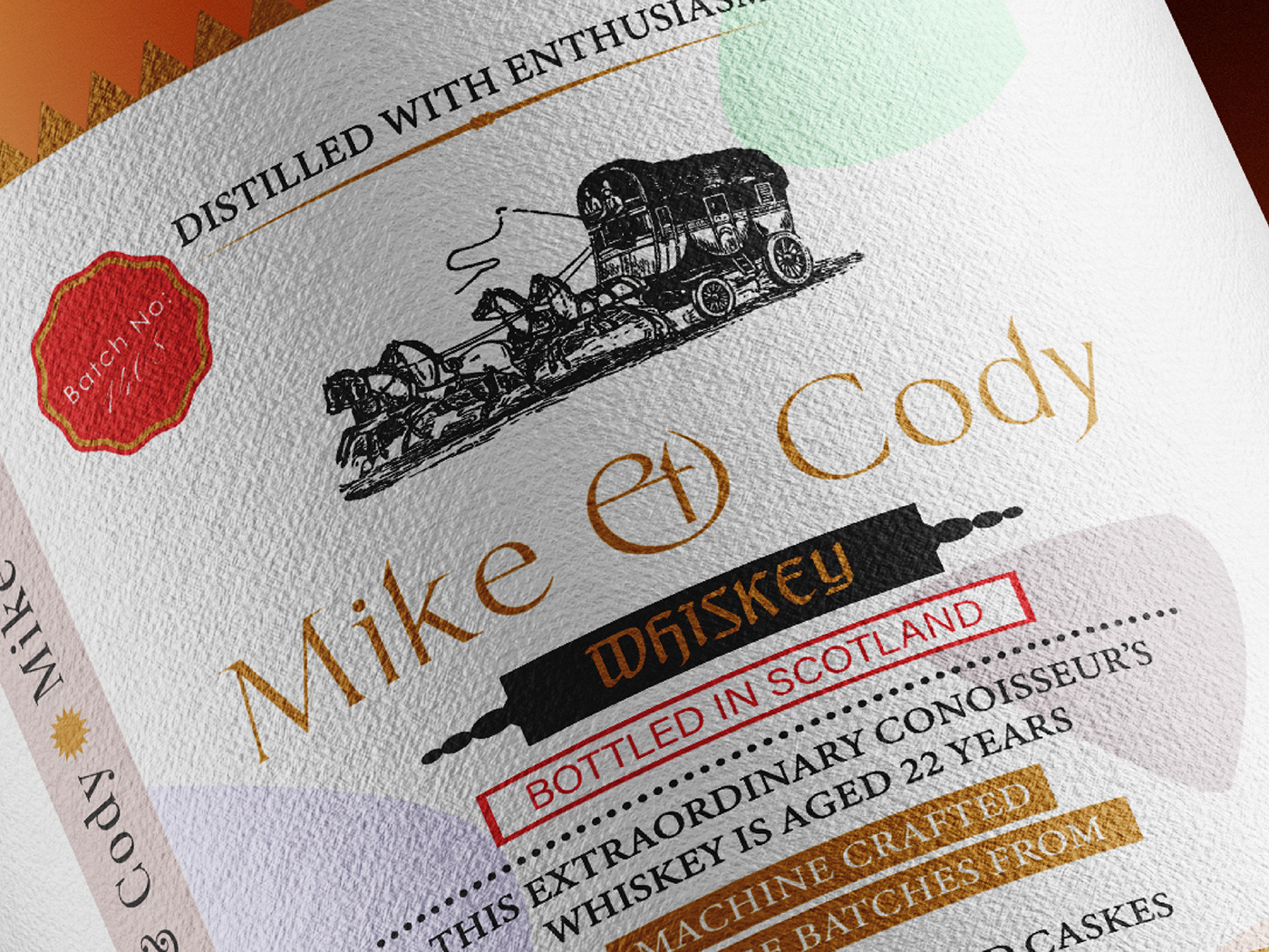 alcohol bottle branding  Label Liqueur package design  scottish spirit typography   Whiskey