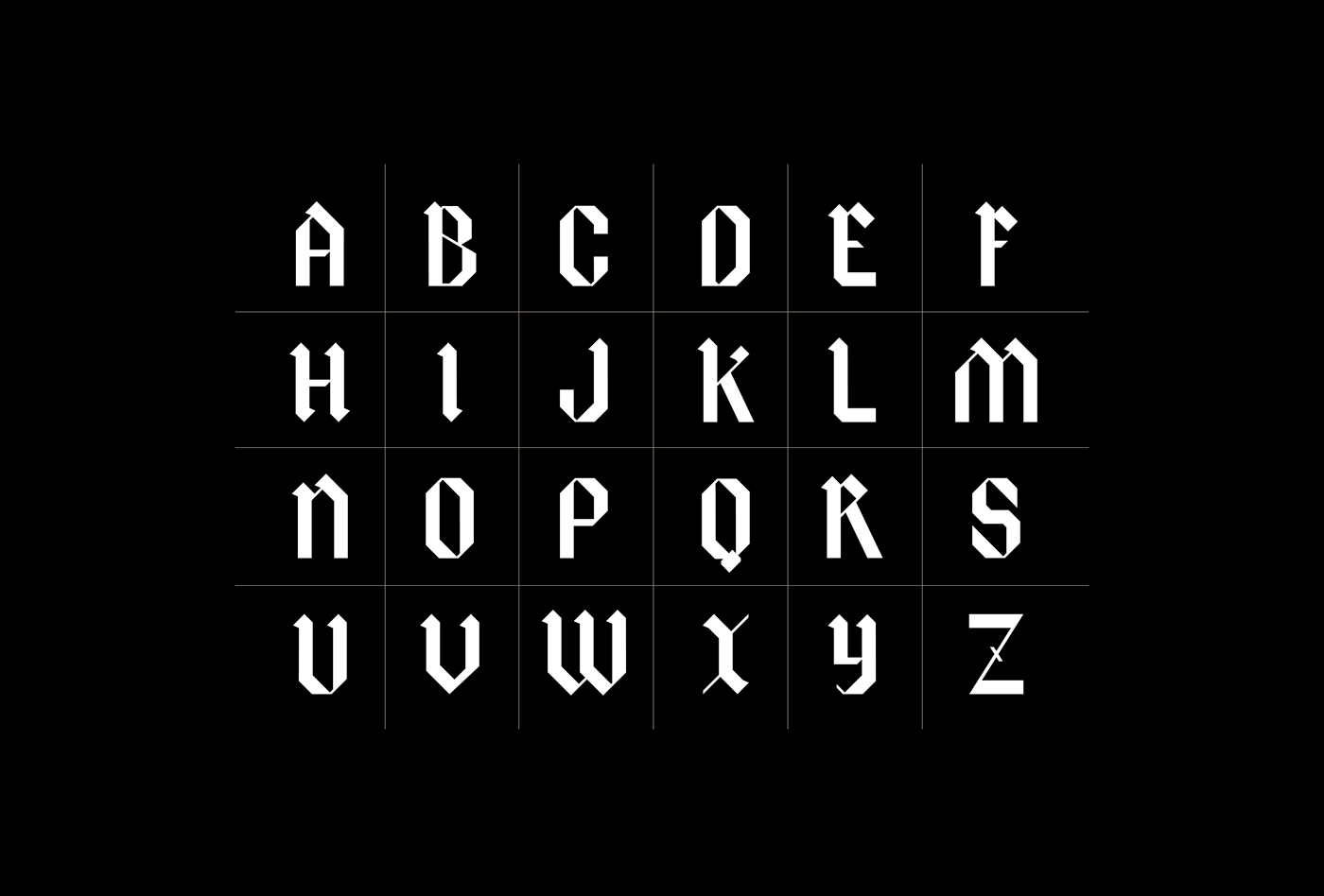 Blackletter condensed display font tipografia Typeface Yago Ferreira serif type