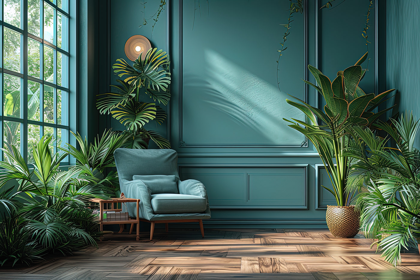Interior design contemporary Style comfort home decor elegance plants living room furniture