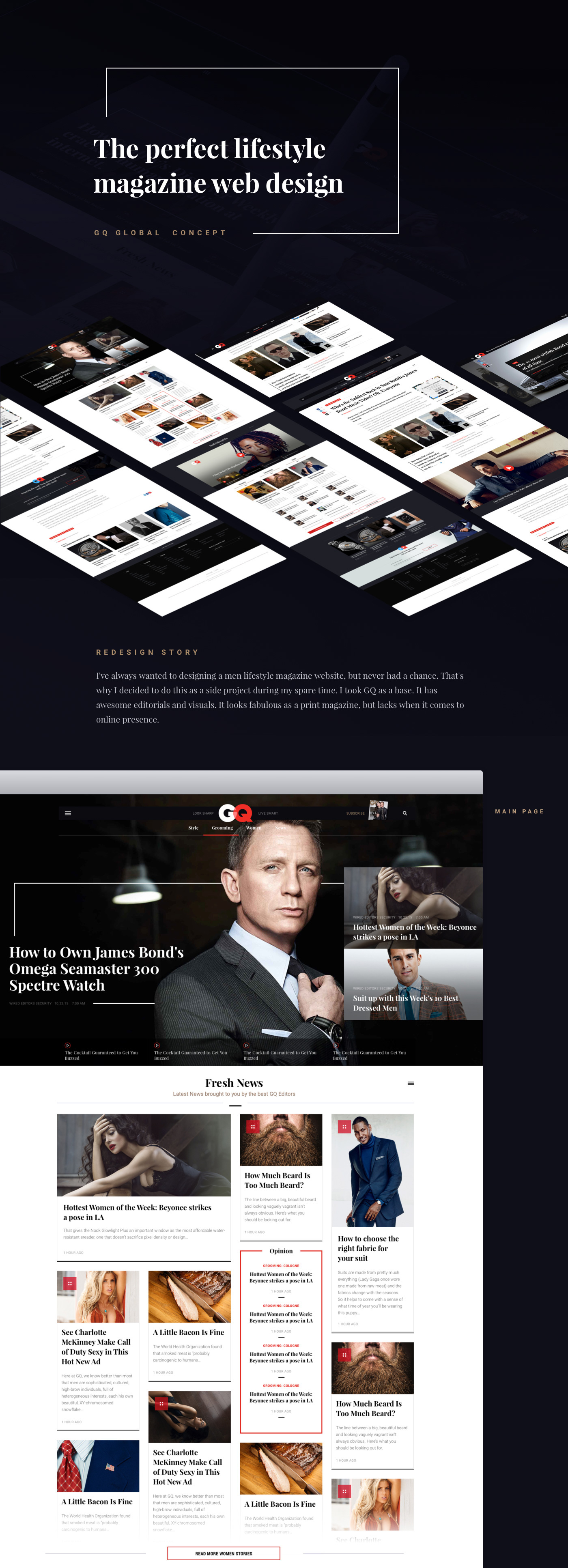 magazine men fashionstyle elegant Classic classy serif portal online lifestyle magazineredesign newspapper Web design Bond