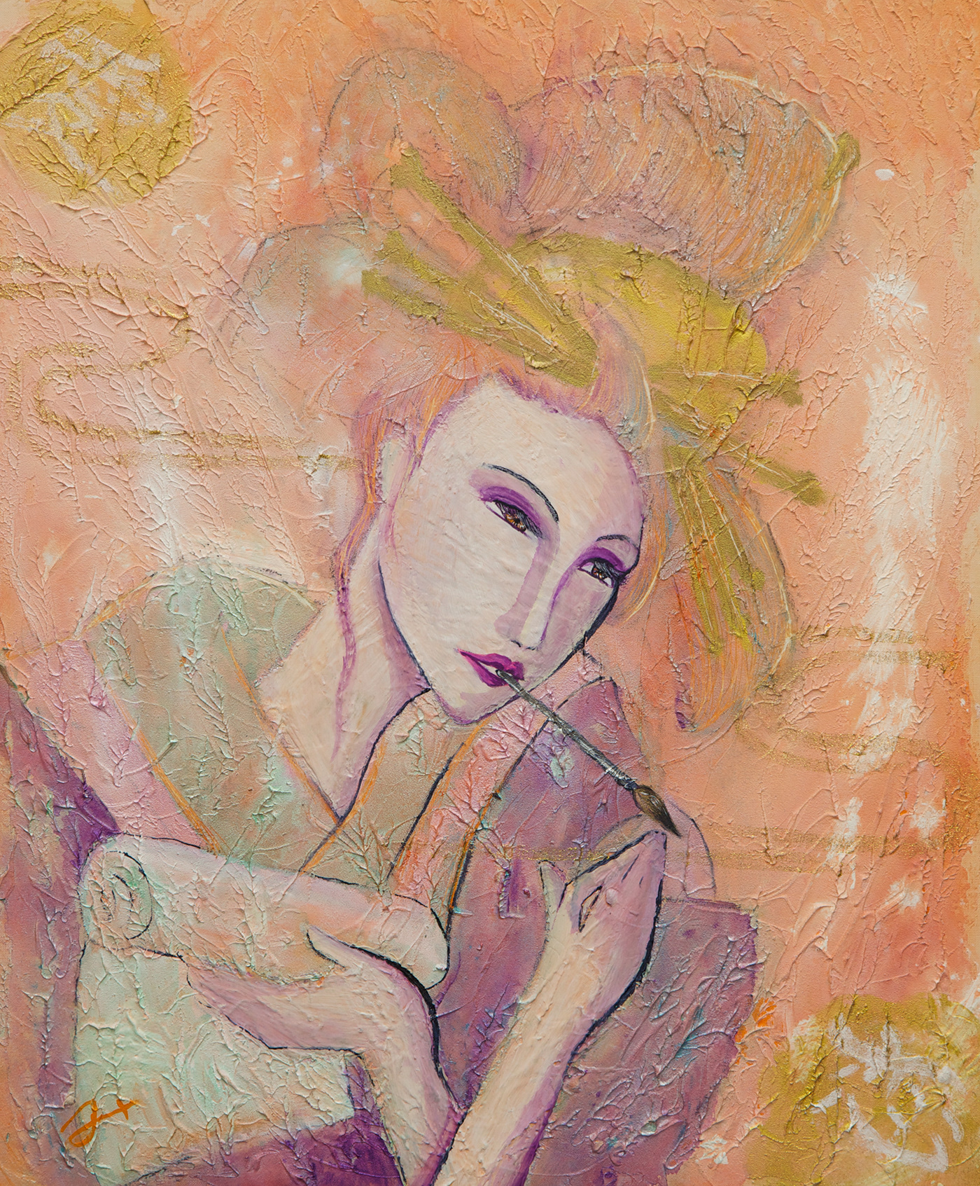 japanese japan art artist painting   ILLUSTRATION  book cover Web kimono
