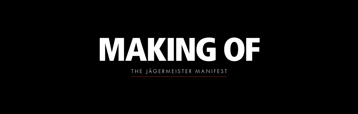 alcohol branding  Jaegermeister shot bottle Packshot dark Manifest greatness