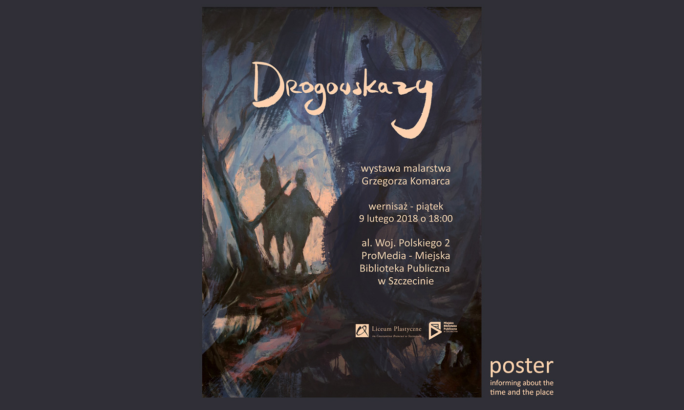 painting   Szczecin poland Exhibition  poster ILLUSTRATION  portrait wystawa plakat komarec