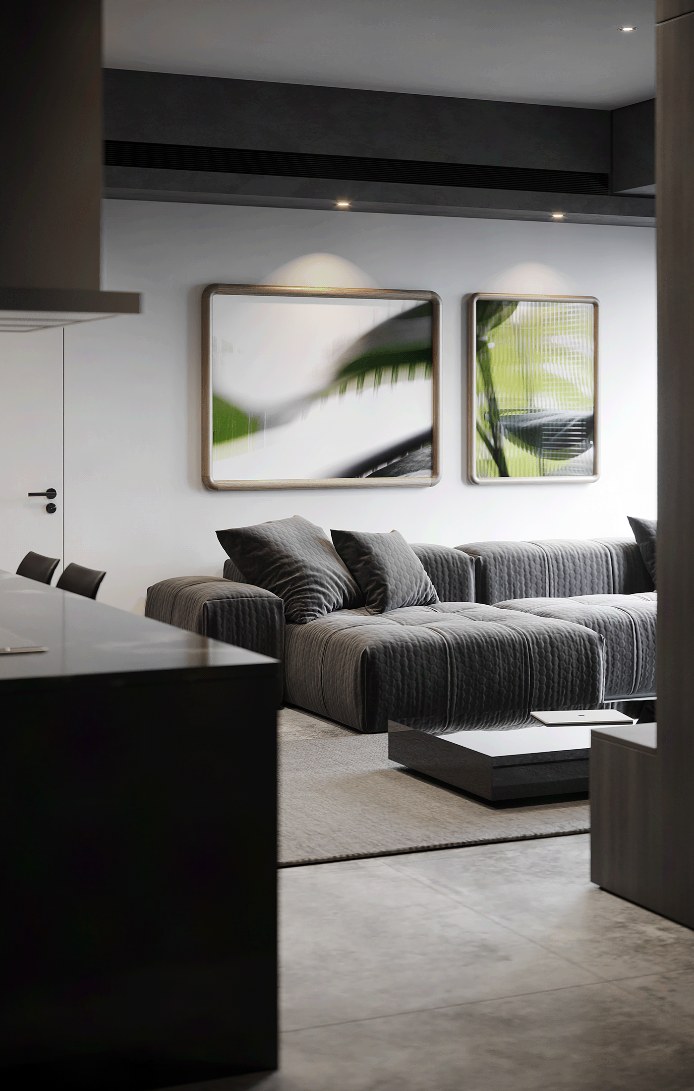 3D archviz CGI corona FINEART Interior interior design  living room Render visualization
