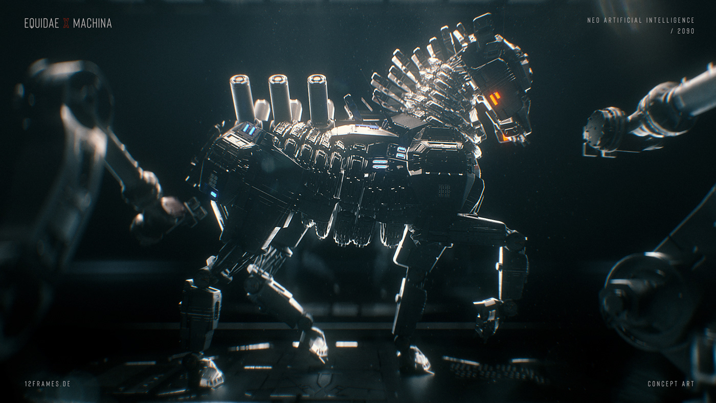concept art Creature Design Cyberpunk horizon zero dawn horse Kuka styleframe westworld #android  robot