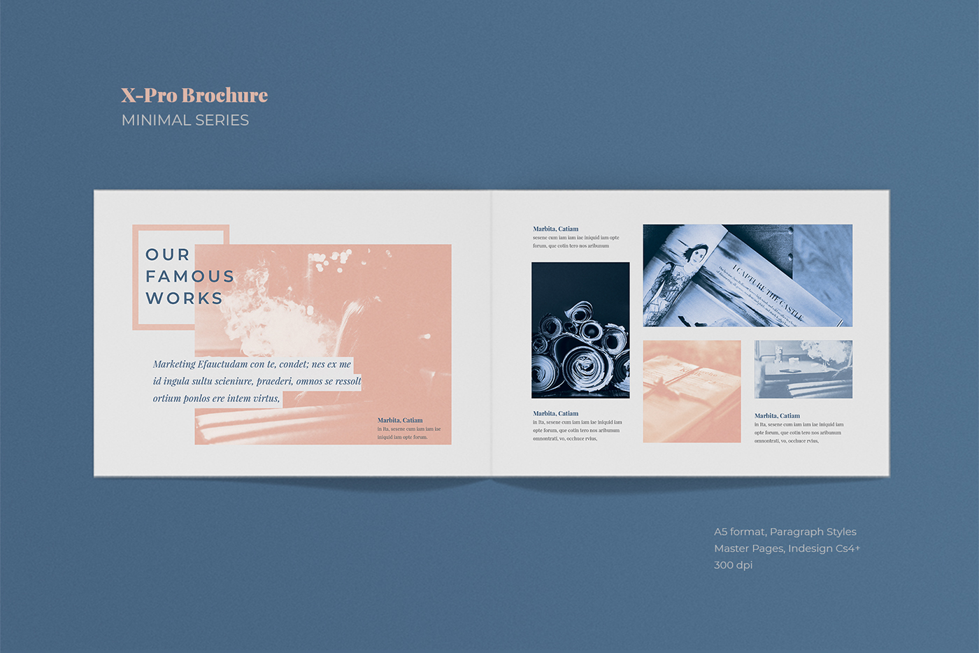 brochure catalog rose minimal Original creative portfolio design