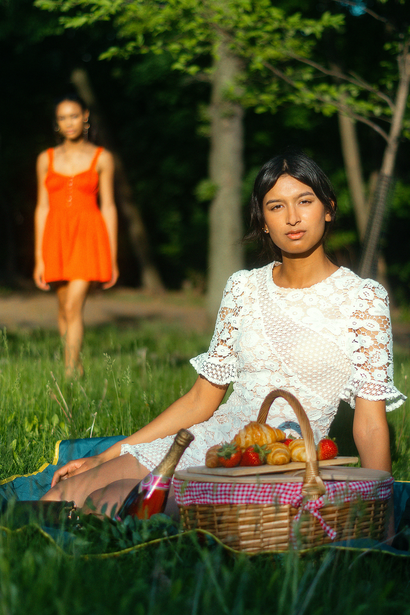 color grading model Photography  picnic portrait summer warm