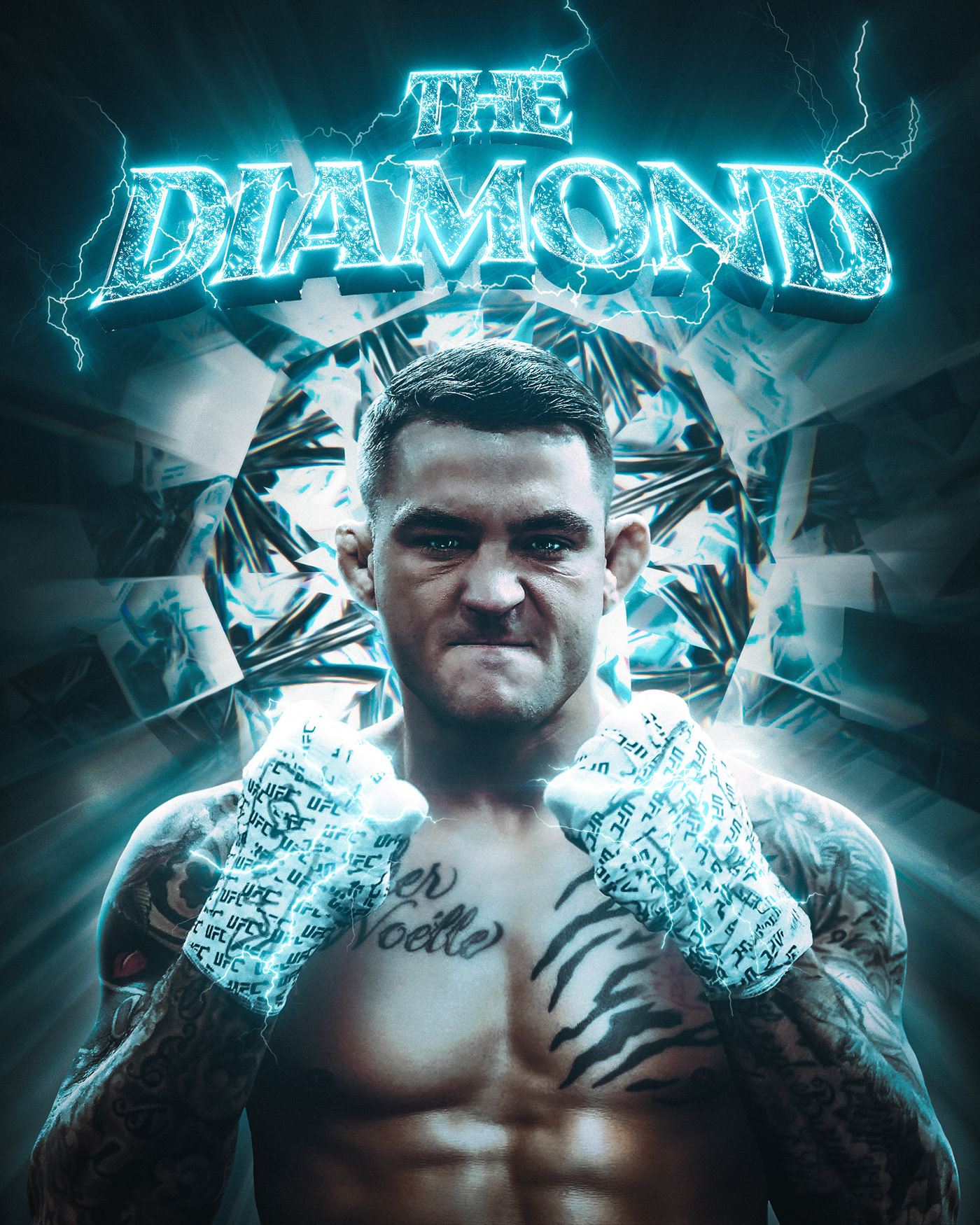 the diamond UFC UFC Poster Poster Design MMA Poster boxe poster versus Dustin Poirier UFC Design UFC Fighter 