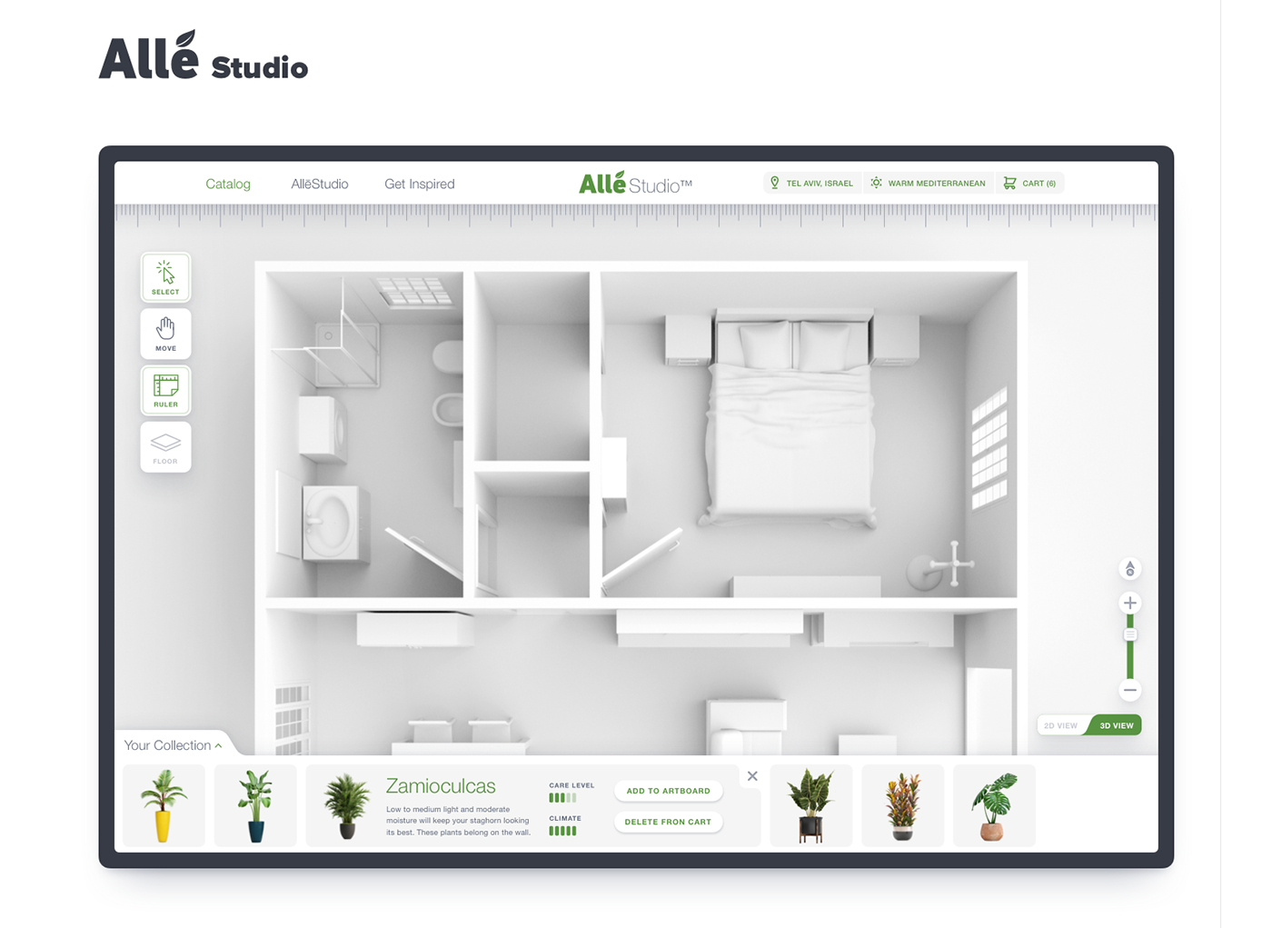 ux UI branding  plants Interaction design  Cross platform design shenkar AR application desktop and mobile
