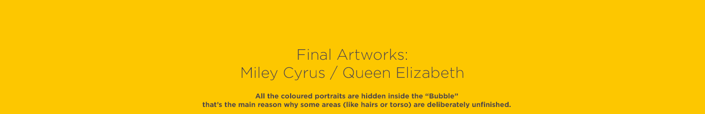 ILLUSTRATION  portraits posters comedy  montreux photoshop Trump putin miley cyrus Cyrus
