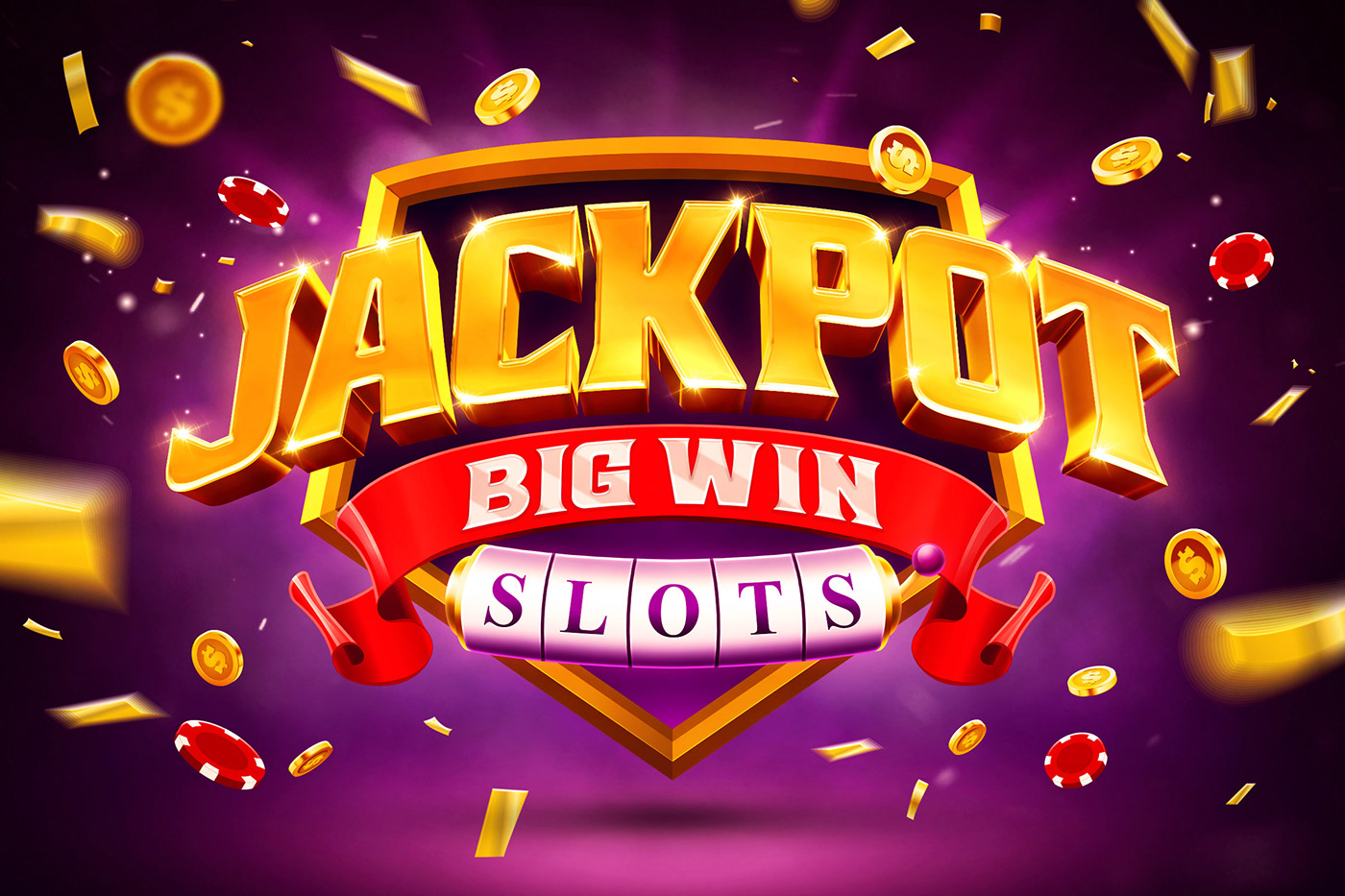 casino game game design  JackPot logo mobile Slots text effect text style ui design