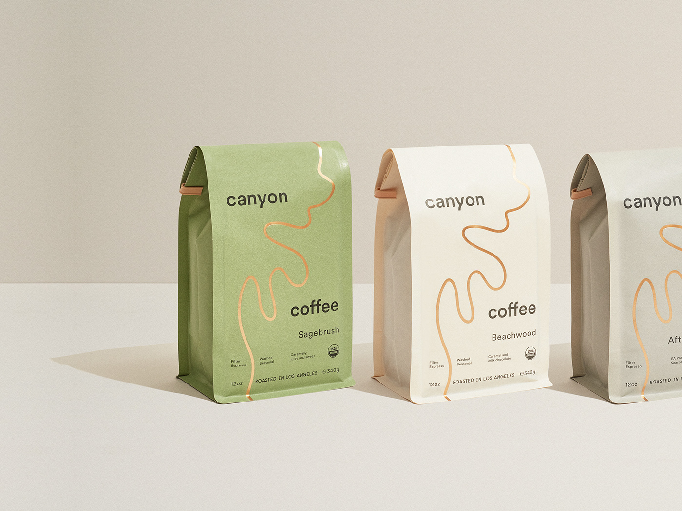 Canyon Coffee introduces beautiful new packaging for their 12oz bags by STUDIO L'AMI.
