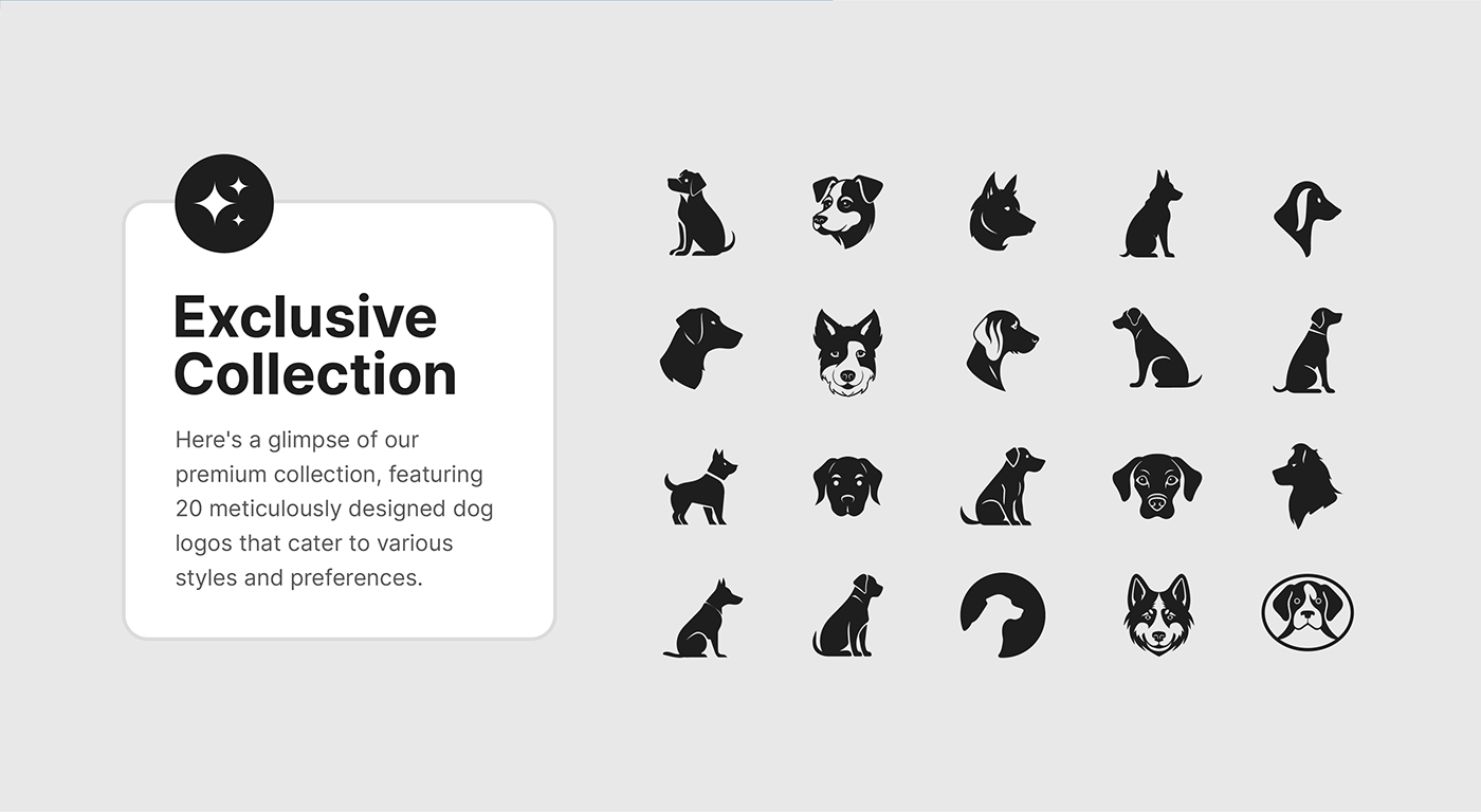 FREE dog logo vectors Collection, Set of Dog logo, mark, icon, symbols