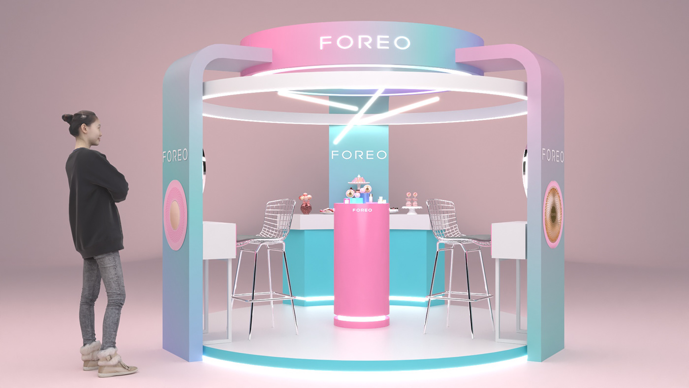 foreo pop up store Retail design shop
