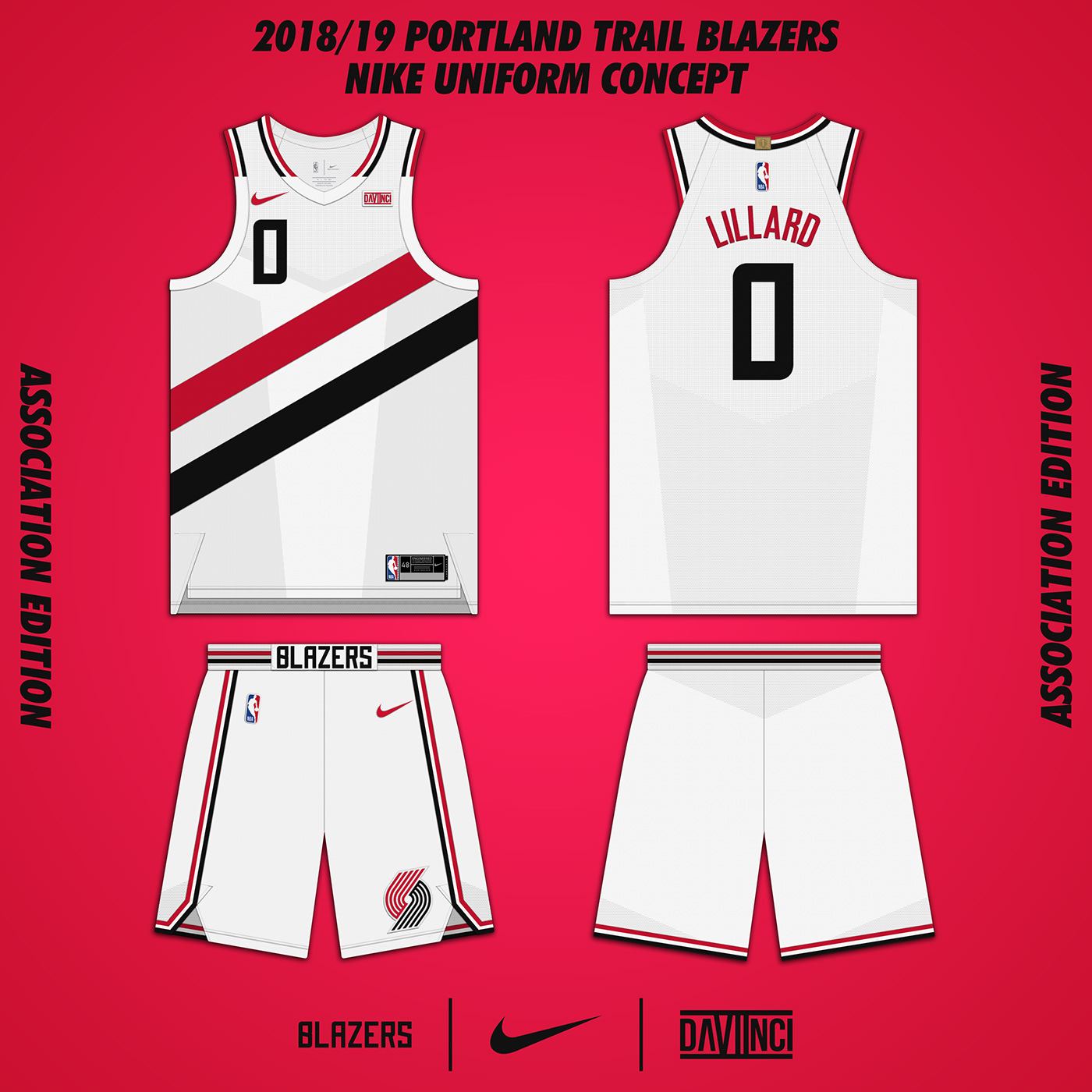 Portland trail blazers blazers Nike uniform jersey concept NBA basketball