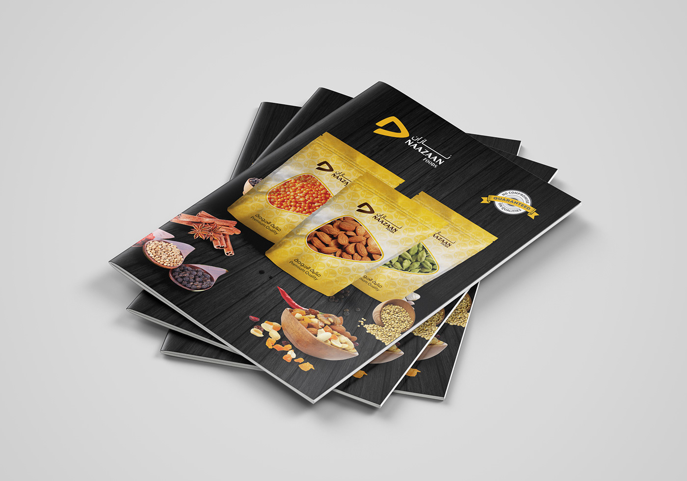 brochure a4 Food  spices nuts dryfruits corporate profile graphic design 