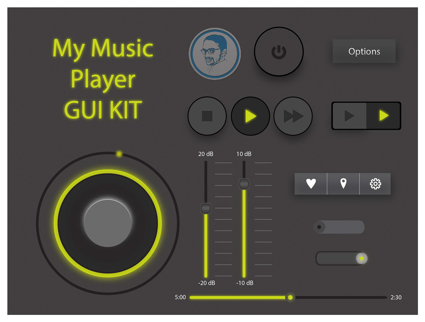 Music UI Kit music screen Play Music Screen