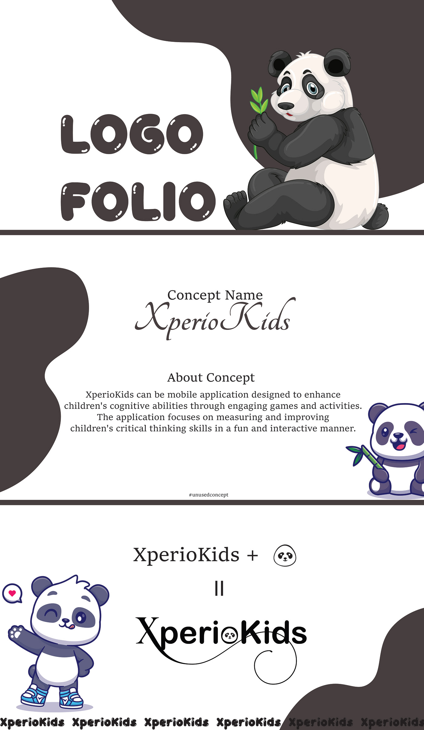 logofolio graphics design branding  visual identity kids Digital Art  cartoon Logo Design Social media post explore