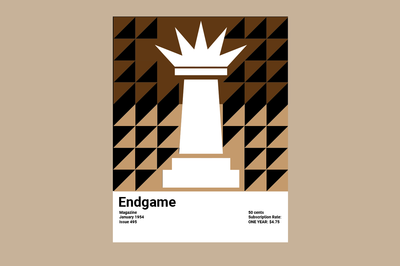Chess magazine cover inspired by 20th century Swiss Style (aka International Style) elements.
