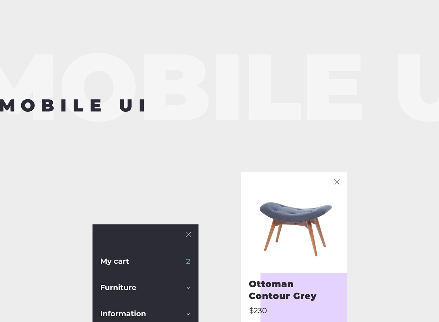 UI/UX store shop furniture adobe Web light concept