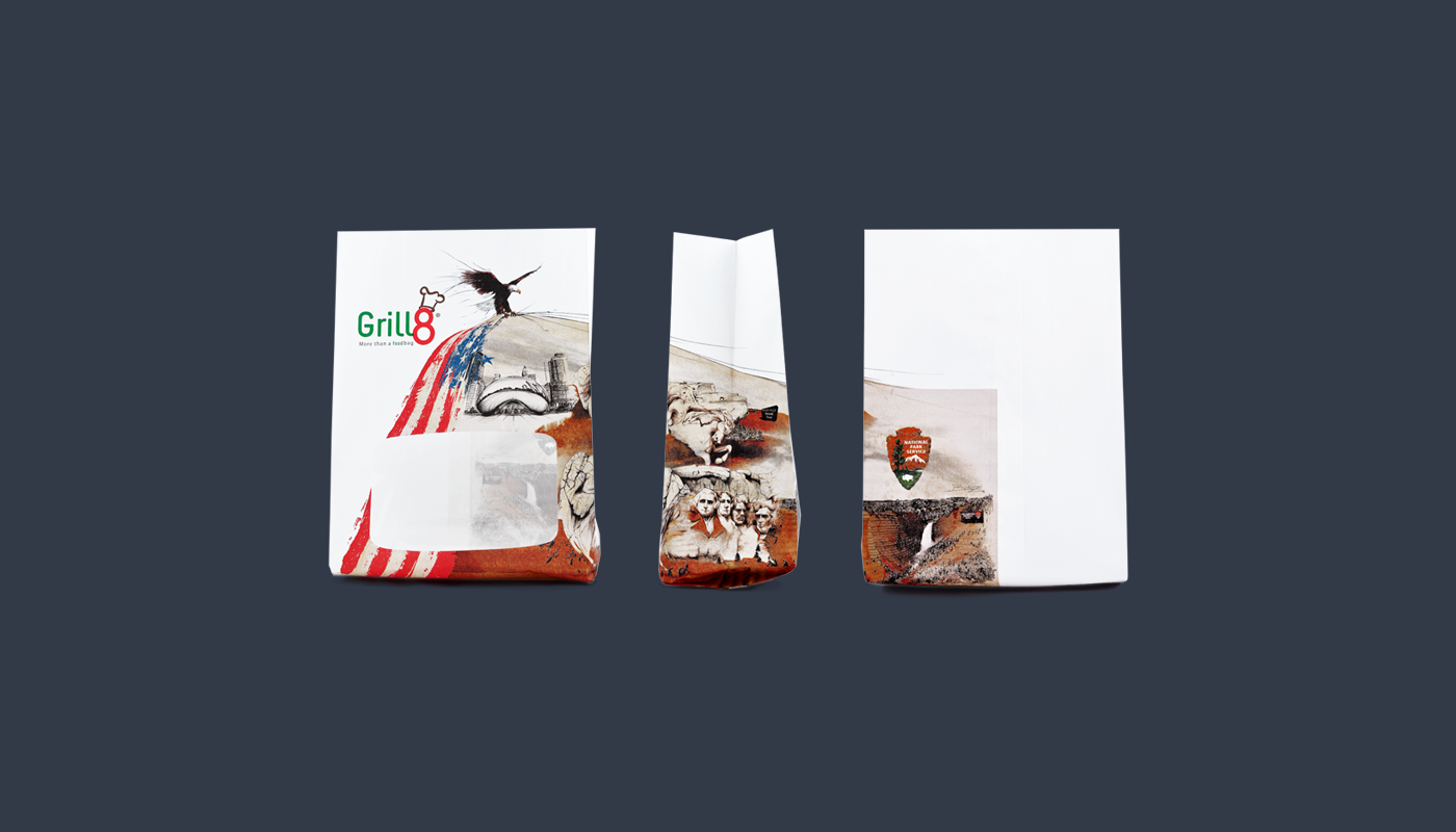 ILLUSTRATION  Pencil drawing bags paper bag NRA Show Grapigh designer Art Director Advertising  darwin visual identity