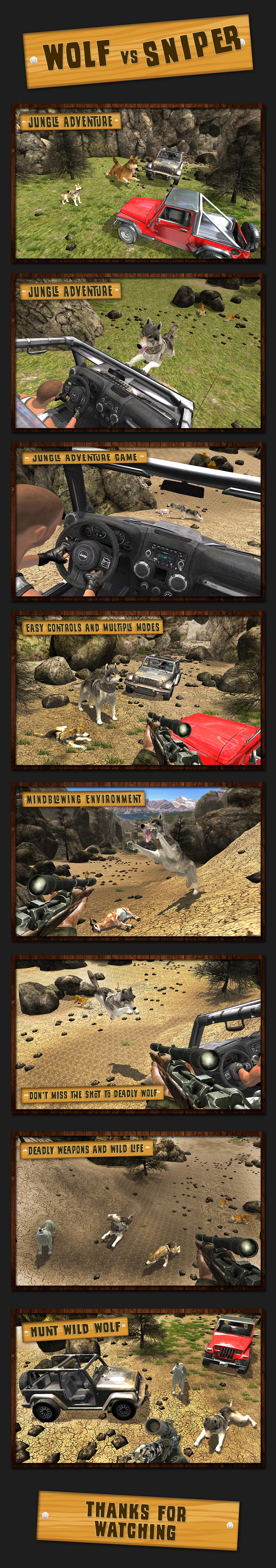 Wolf vs Sniper Game Post Production for android UI game ui game design 