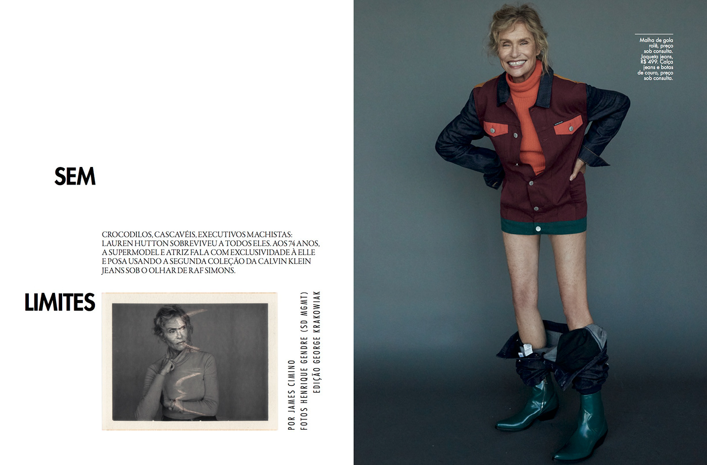Elle cover model Fashion  editorial Production Produção Executiva magazine Photography  jeans